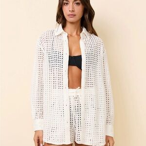 Solid & Striped Charlie Short and Oxford Tunic Leaf Eyelet Brule